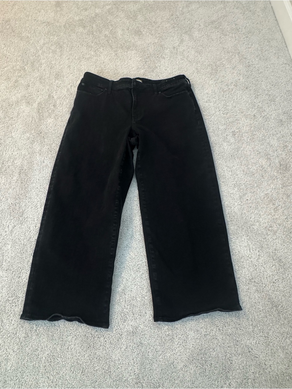 Madewell The Perfect Vintage Wide Leg Jean 18W Black Denim